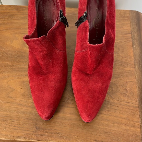 Red Casadei Suede platform booties shooties - Picture 2 of 8
